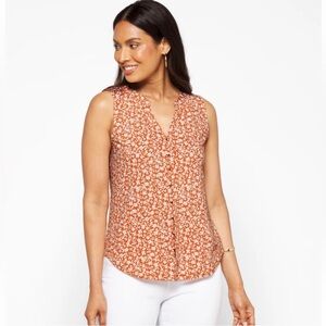 Papermoon Button Front V-Neck Knit Sleeveless Top‎ Women’s Size Small